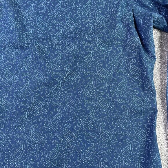 Wrangler Wrancher Shirt Men’s Medium Blue Paisley Pearl Snap Western Cowboy - Picture 5 of 10